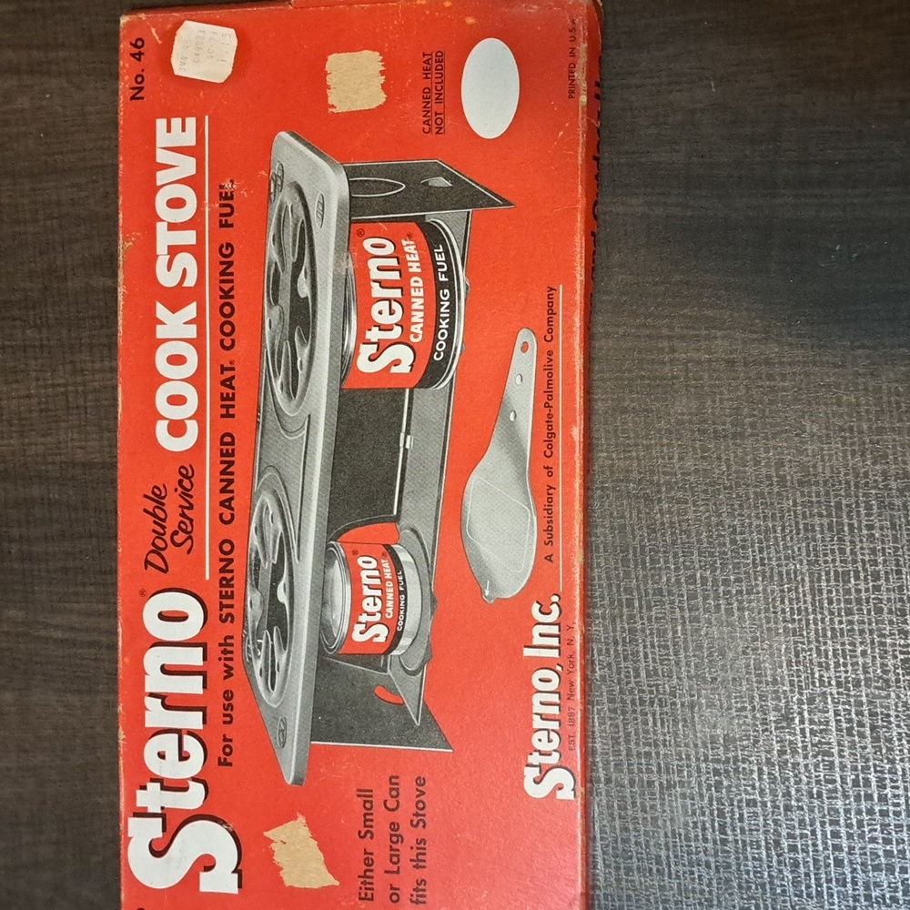 New old stock sterno cooking stove 2 eyes